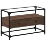 TV stand made of brown oak wood and glass, measuring 80x35x51 cm. by , TV Furniture - Ref: Foro24-846063, Price: 68,28 €, Dis...