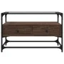 TV stand made of brown oak wood and glass, measuring 80x35x51 cm. by , TV Furniture - Ref: Foro24-846063, Price: 68,28 €, Dis...