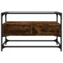 TV stand made of smoked oak glass and wood, measuring 80x35x51 cm. by , TV Furniture - Ref: Foro24-846061, Price: 66,11 €, Di...