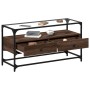 TV-Möbel aus Glas und Holz, braune Eiche, 98x35x51 cm. von , TV-Möbel - Ref: Foro24-846068, Preis: 83,51 €, Rabatt: %