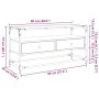 TV stand made of brown oak wood and glass, dimensions 98x35x51 cm. by , TV Furniture - Ref: Foro24-846068, Price: 82,34 €, Di...