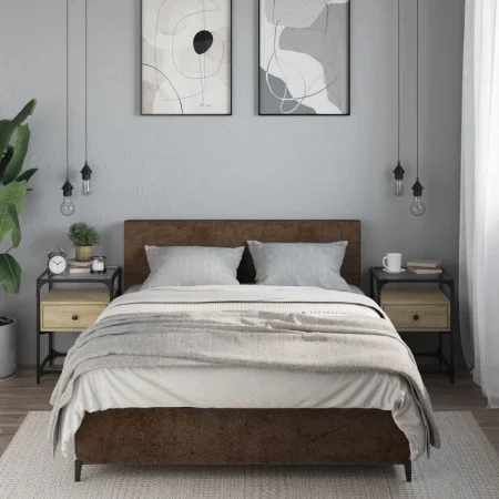 Bedside tables 2 units engineered wood Sonoma oak 40x40x55 cm by , Nightstands - Ref: Foro24-846077, Price: 79,92 €, Discount: %