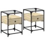 Bedside tables 2 units engineered wood Sonoma oak 40x40x55 cm by , Nightstands - Ref: Foro24-846077, Price: 80,99 €, Discount: %