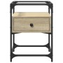 Bedside tables 2 units engineered wood Sonoma oak 40x40x55 cm by , Nightstands - Ref: Foro24-846077, Price: 80,99 €, Discount: %