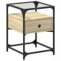Bedside tables 2 units engineered wood Sonoma oak 40x40x55 cm by , Nightstands - Ref: Foro24-846077, Price: 79,92 €, Discount: %