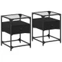 Nachttische 2 Stück aus schwarzer Ingenieurholz 40x30x50 cm von , Nachttische - Ref: Foro24-846075, Preis: 86,62 €, Rabatt: %
