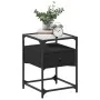Nachttische 2 Stück aus schwarzer Ingenieurholz 40x30x50 cm von , Nachttische - Ref: Foro24-846075, Preis: 86,62 €, Rabatt: %