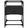 Nachttische 2 Stück aus schwarzer Ingenieurholz 40x30x50 cm von , Nachttische - Ref: Foro24-846075, Preis: 87,79 €, Rabatt: %
