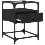 Nachttische 2 Stück aus schwarzer Ingenieurholz 40x30x50 cm von , Nachttische - Ref: Foro24-846075, Preis: 86,62 €, Rabatt: %