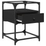 Nachttische 2 Stück aus schwarzer Ingenieurholz 40x30x50 cm von , Nachttische - Ref: Foro24-846075, Preis: 87,79 €, Rabatt: %