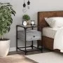Bedside table made of gray Sonoma engineered wood, 40x40x55 cm. by , Nightstands - Ref: Foro24-846080, Price: 59,57 €, Discou...