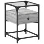 Bedside table made of gray Sonoma engineered wood, 40x40x55 cm. by , Nightstands - Ref: Foro24-846080, Price: 60,55 €, Discou...