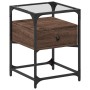 Nachttisch aus braunem Eichenfurnierholz, 40x40x55 cm. von , Nachttische - Ref: Foro24-846082, Preis: 59,52 €, Rabatt: %