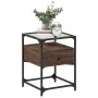 Engineered wood brown oak bedside table 40x40x55 cm by , Nightstands - Ref: Foro24-846082, Price: 58,60 €, Discount: %