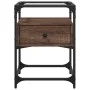 Engineered wood brown oak bedside table 40x40x55 cm by , Nightstands - Ref: Foro24-846082, Price: 58,60 €, Discount: %