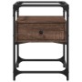 Nachttisch aus braunem Eichenfurnierholz, 40x40x55 cm. von , Nachttische - Ref: Foro24-846082, Preis: 59,52 €, Rabatt: %