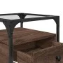 Engineered wood brown oak bedside table 40x40x55 cm by , Nightstands - Ref: Foro24-846082, Price: 58,60 €, Discount: %