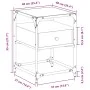 Engineered wood brown oak bedside table 40x40x55 cm by , Nightstands - Ref: Foro24-846082, Price: 58,60 €, Discount: %