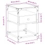 Nachttisch aus braunem Eichenfurnierholz, 40x40x55 cm. von , Nachttische - Ref: Foro24-846082, Preis: 59,52 €, Rabatt: %