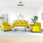 Three-piece velvet yellow sofa set with cushions by , Sofas - Ref: Foro24-3278357, Price: 659,29 €, Discount: %