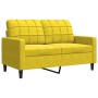 Three-piece velvet yellow sofa set with cushions by , Sofas - Ref: Foro24-3278357, Price: 671,11 €, Discount: %