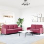 Zweiteiliges Sofaset mit roten Samtkissen. von , Sofas - Ref: Foro24-3278395, Preis: 487,96 €, Rabatt: %