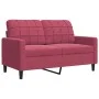 Set of sofas with 2 pieces of red velvet cushions by , Sofas - Ref: Foro24-3278395, Price: 479,85 €, Discount: %