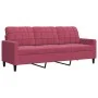 Set of sofas with 2 pieces of red velvet cushions by , Sofas - Ref: Foro24-3278395, Price: 479,85 €, Discount: %