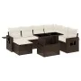 Set aus 8-teiligen Gartensofas und Kissen aus braunem Kunst-Rattan. von , Gartensets - Ref: Foro24-3275003, Preis: 573,56 €, ...