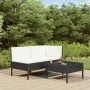 3-piece garden furniture set and black synthetic rattan cushions by vidaXL, Garden sets - Ref: Foro24-310186, Price: 205,10 €...