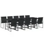 11-piece black textilene garden dining set by , Garden sets - Ref: Foro24-3295121, Price: 595,16 €, Discount: %