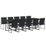 11-teiliges Gartensitzgruppen-Set aus schwarzem Textilene von , Gartensets - Ref: Foro24-3295121, Preis: 601,61 €, Rabatt: %