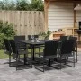 Gartenspeiseset, 9-teilig, in Schwarz mit Textilene-Gewebe. von , Gartensets - Ref: Foro24-3295123, Preis: 335,42 €, Rabatt: %