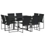 Gartenspeiseset, 9-teilig, in Schwarz mit Textilene-Gewebe. von , Gartensets - Ref: Foro24-3295123, Preis: 340,25 €, Rabatt: %