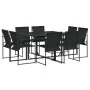 Gartenspeiseset, 9-teilig, in Schwarz mit Textilene-Gewebe. von , Gartensets - Ref: Foro24-3295123, Preis: 335,42 €, Rabatt: %