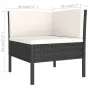 3-teiliges Gartenmöbel-Set und schwarze synthetische Rattankissen von vidaXL, Gartensets - Ref: Foro24-310186, Preis: 205,10 ...