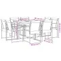 Gartenspeiseset, 9-teilig, in Schwarz mit Textilene-Gewebe. von , Gartensets - Ref: Foro24-3295123, Preis: 335,42 €, Rabatt: %