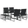 Gartenspeiseset, 9-teilig, in Schwarz mit Textilene-Gewebe. von , Gartensets - Ref: Foro24-3295128, Preis: 325,71 €, Rabatt: %