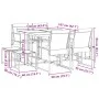 Gartenspeiseset, 9-teilig, in Schwarz mit Textilene-Gewebe. von , Gartensets - Ref: Foro24-3295128, Preis: 321,13 €, Rabatt: %