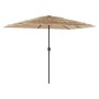Sombrilla de jardín con poste de acero marrón 300x200x250 cm de , Sombrillas - Ref: Foro24-4005093, Precio: 131,12 €