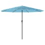 Sombrilla de jardín con palo de acero azul 388x388x248 cm de , Sombrillas - Ref: Foro24-4005114, Precio: 117,25 €