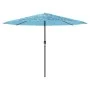Sombrilla de jardín con palo de acero azul 388x388x248 cm de , Sombrillas - Ref: Foro24-4005114, Precio: 141,56 €, Descuento: %