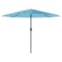 Sombrilla de jardín con palo de acero azul 388x388x248 cm de , Sombrillas - Ref: Foro24-4005114, Precio: 141,56 €, Descuento: %