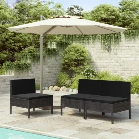 Garden chairs 3 units with black synthetic rattan cushions by vidaXL, Garden chairs - Ref: Foro24-310191, Price: 205,80 €, Di...