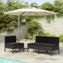 Garden chairs 3 units with black synthetic rattan cushions by vidaXL, Garden chairs - Ref: Foro24-310191, Price: 205,80 €, Di...