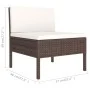 Garden chairs 2 units with brown synthetic rattan cushions by vidaXL, Garden chairs - Ref: Foro24-310189, Price: 207,33 €, Di...