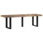 Massive recycelte Holzbank und Stahl 160 cm von , Bänke für Hallen und Lager - Ref: Foro24-4006412, Preis: 134,69 €, Rabatt: %