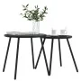 Runde Gartentische, 2 Stück, Stahl, pulverbeschichtet in Schwarz. von , Gartentische - Ref: Foro24-4008112, Preis: 73,29 €, R...