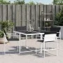 Gartenstühle mit Kissen, 4 Stück, weißer Stahl und Textilene. von , Gartenstühle - Ref: Foro24-4008590, Preis: 116,56 €, Raba...