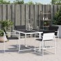 Sillas de jardín con cojines 4 uds acero blanco y textilene de , Sillas de jardín - Ref: Foro24-4008590, Precio: 117,56 €